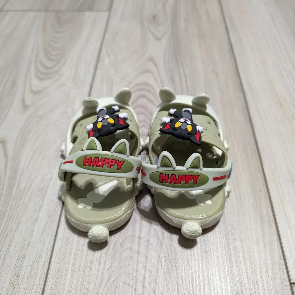 Cute TOM Slingback Clog Slip-on Shoes for Boys & Girls Size 12M-2Y Green/Pink